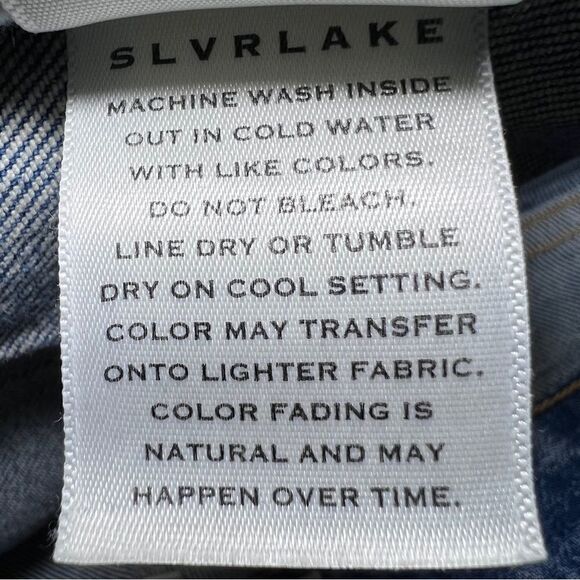 SLVRLAKE Lou Lou Mid Rise Slim Jeans in Catalina Wash - Picture 9 of 10